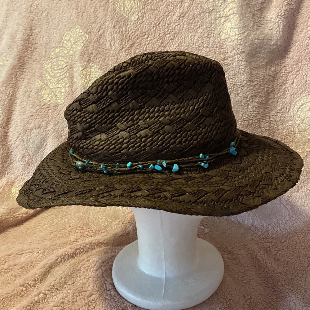 Brown color Tropical Trends brand summer Western style hat, in good condition - Picture 4 of 13